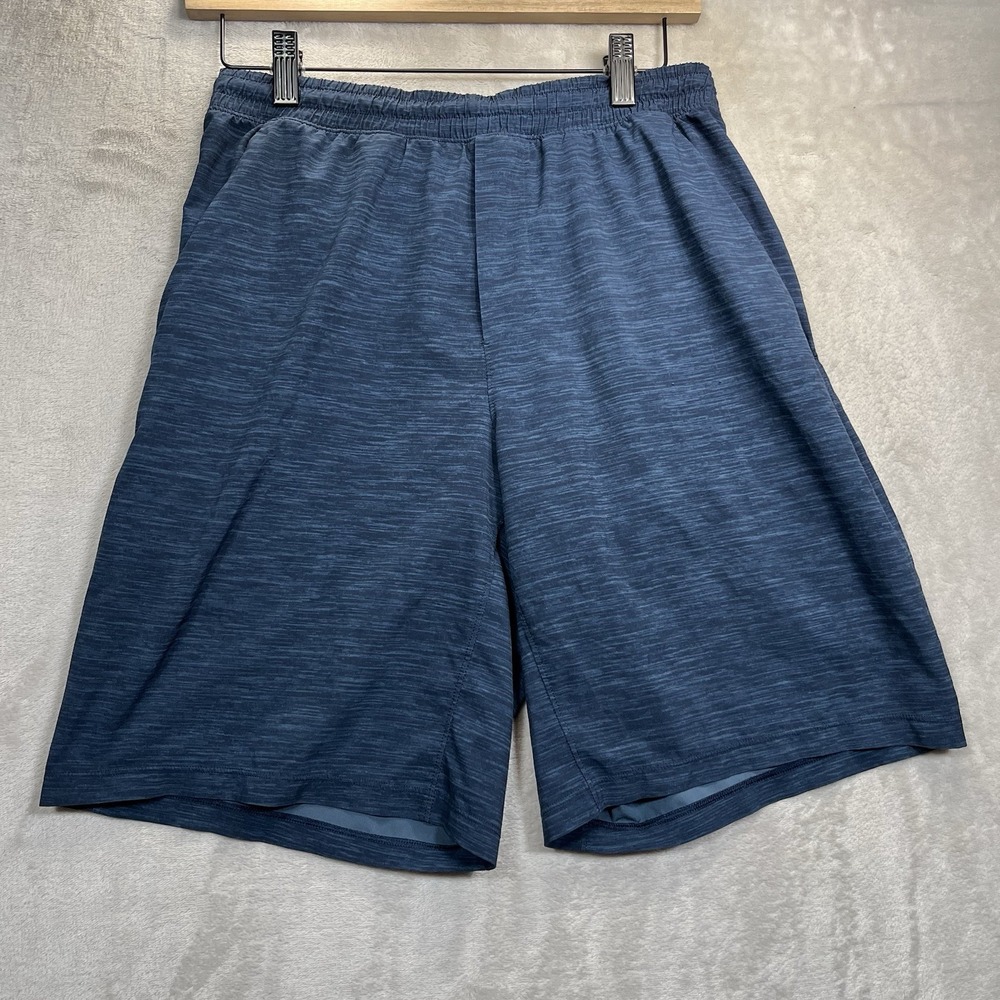 Lululemon Pace Breaker Shorts Mens M Blue Lined 9 Inch Inseam Running Workout